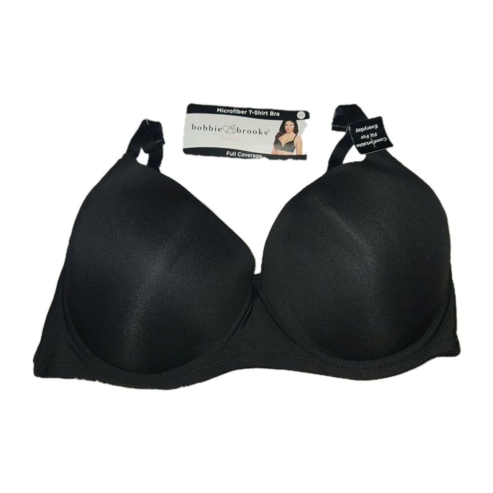 Bobbie Brooks Full Coverage Tshirt Bra Size 42D Black